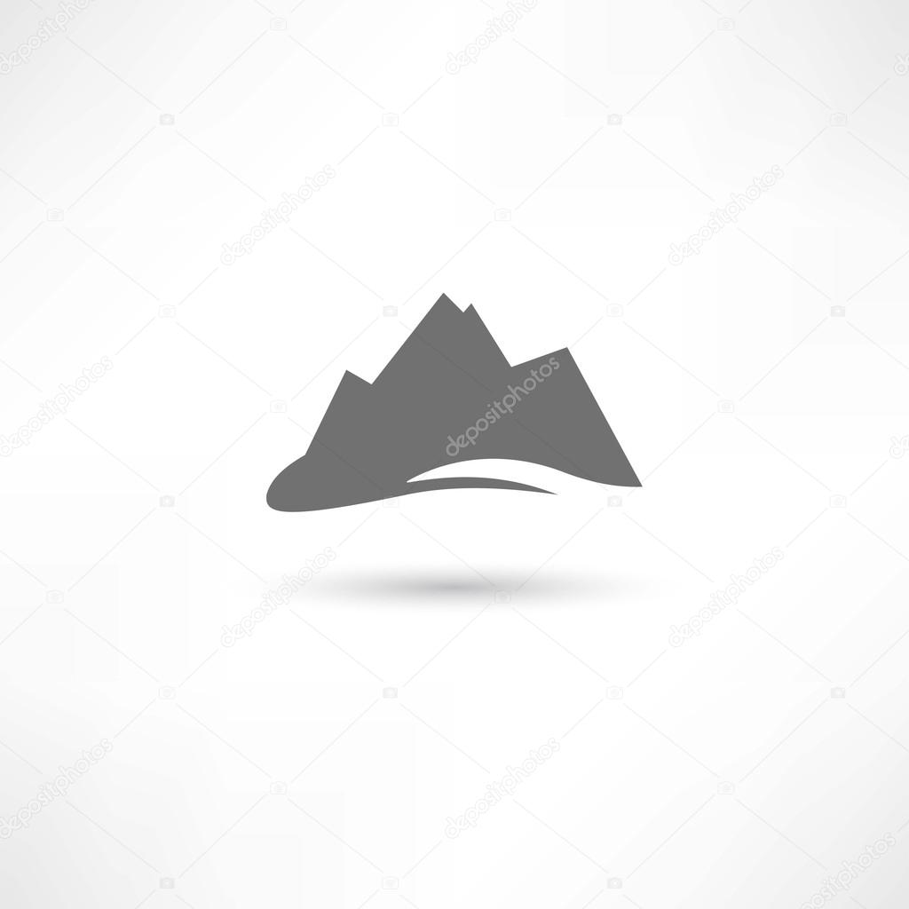 grey mountains symbol