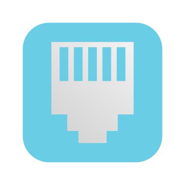 Ağ konektörü rg-45 simgesi