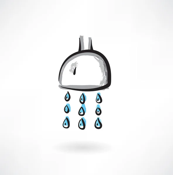 Showerhead grunge icon — Stock Vector