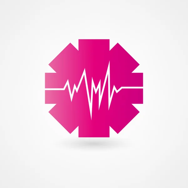 Cardiogram ikon — Stock Vector