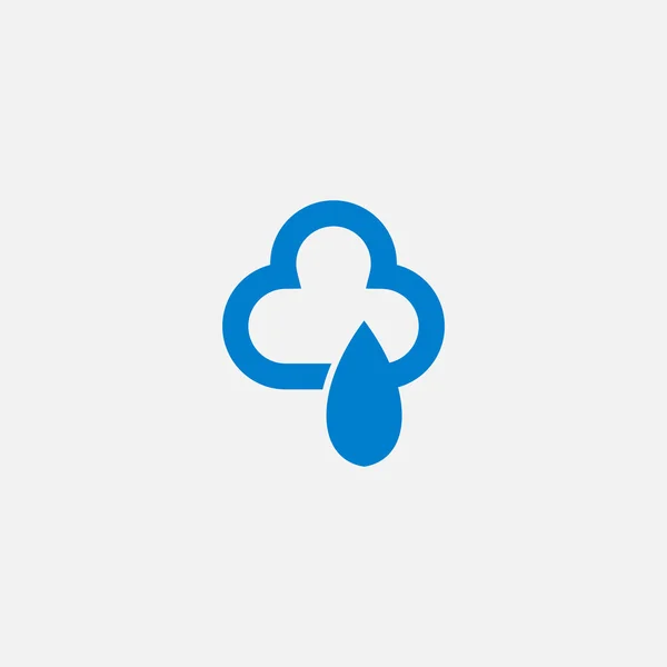 Wolke mit Regentropfen-Symbol — Stockvektor