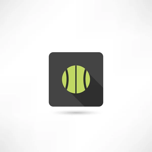 Pelota de tenis verde — Vector de stock