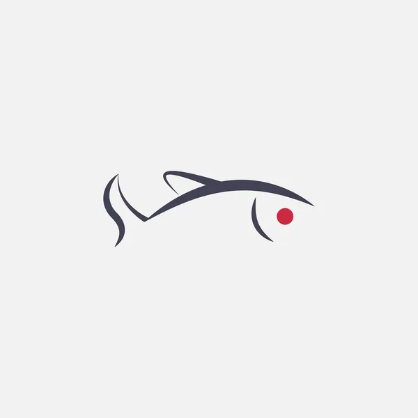 Icono de pescado — Vector de stock