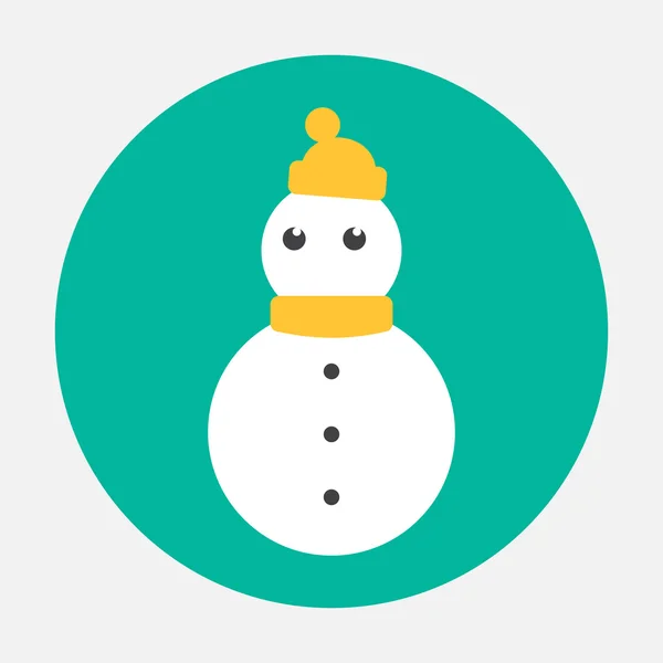 Icona pupazzo di neve — Vettoriale Stock