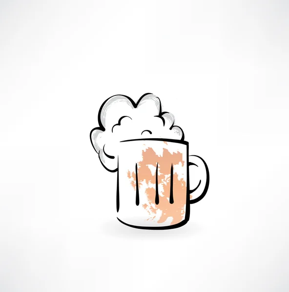 Beer grunge icon — Stock Vector