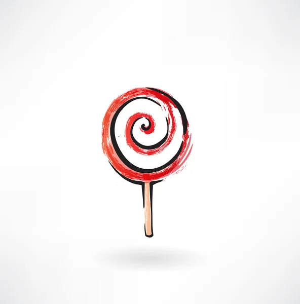 Lolly pop grunge ikona — Stockový vektor