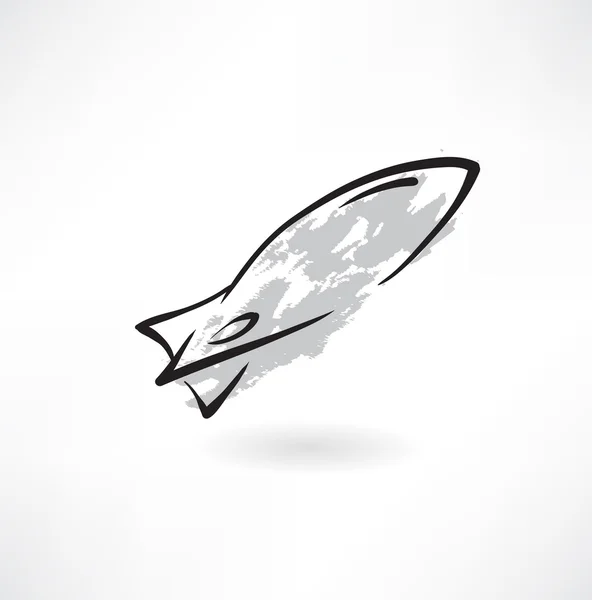 Rocket grunge icon — Stock Vector