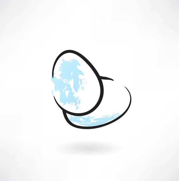 Eier-Grunge-Ikone — Stockvektor