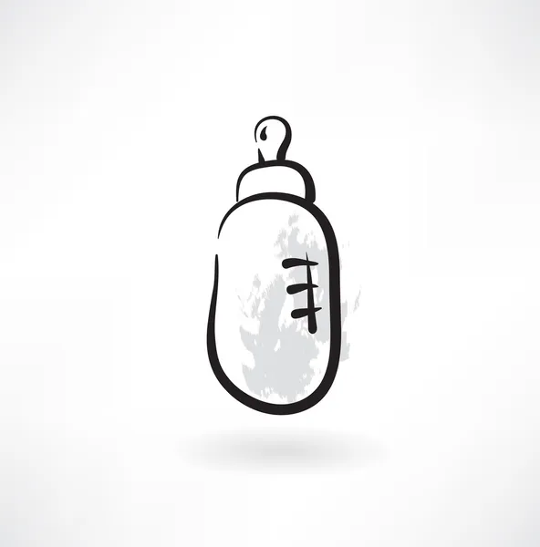 Bebé botella grunge icono — Vector de stock