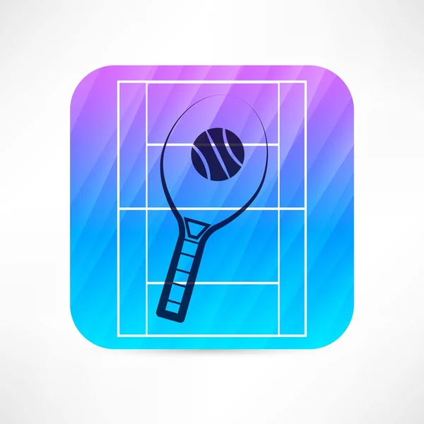 Raquette de tennis icône — Image vectorielle
