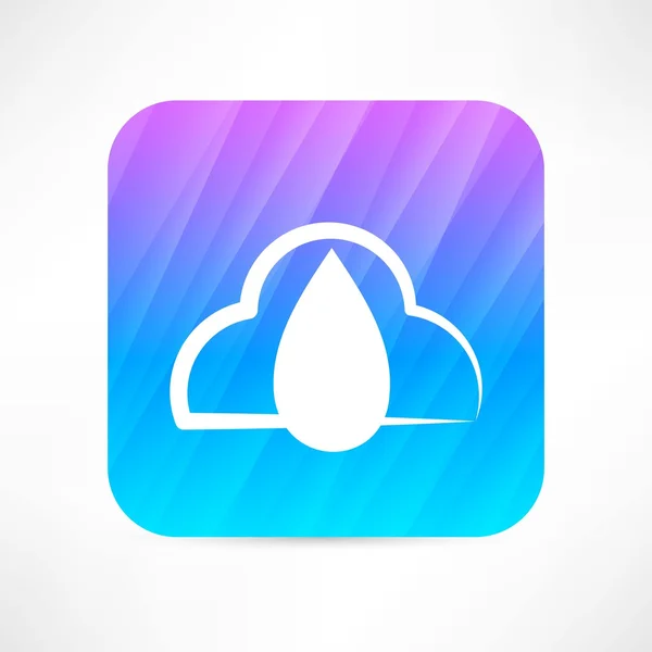 Regniga moln ikonen — Stock vektor