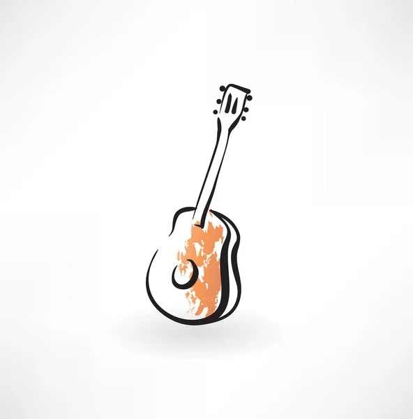 Guitar grunge icon — Stock Vector