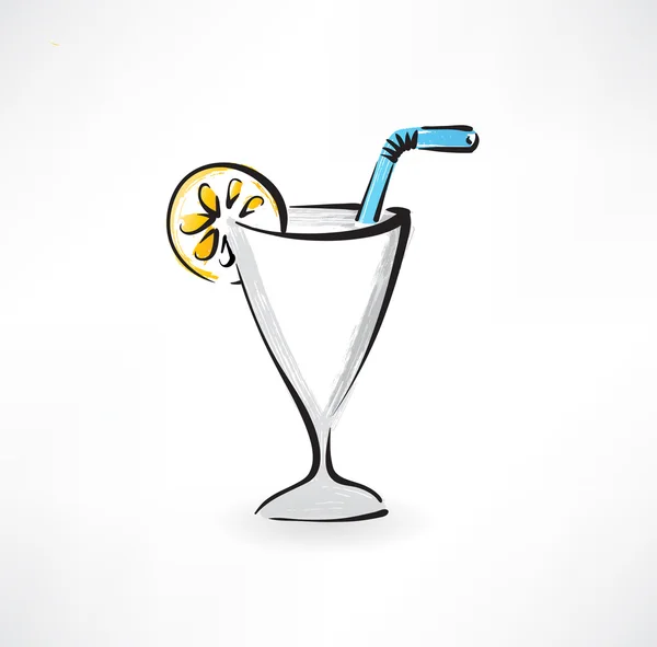 Cocktail grunge icon — Stock Vector