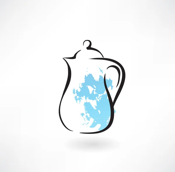 Milk jug grunge icon — Stock Vector