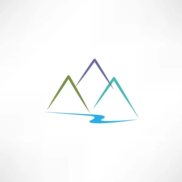 Mountains icon — Stock Vector