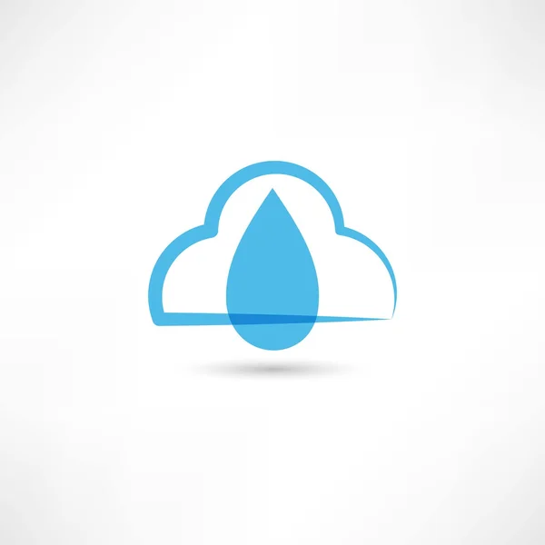 Icono de nube lluviosa — Vector de stock