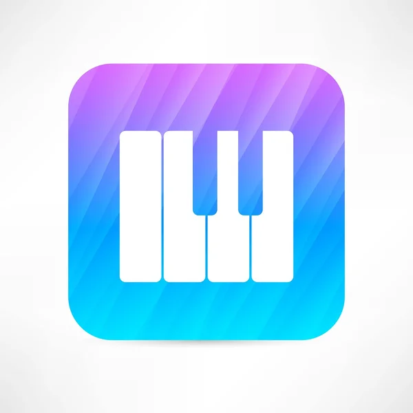 Piano keyboard-ikonen — Stock vektor