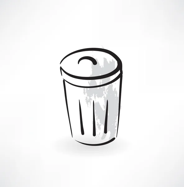 Bin grunge icon — Stock Vector