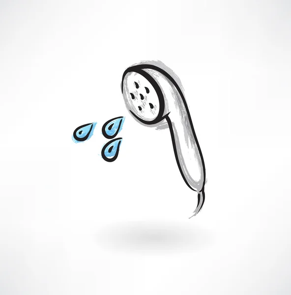 Shower head grunge icon — Stock Vector