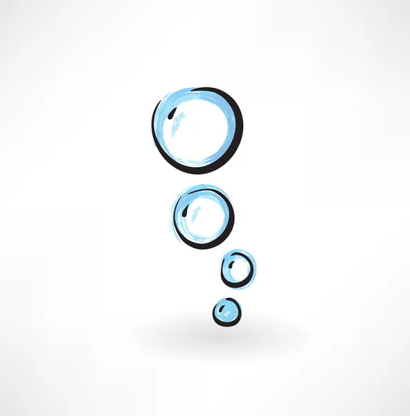 Bubbles grunge icon — Stock Vector