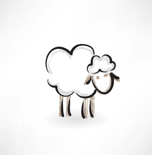 Lamb grunge icon — Stock Vector