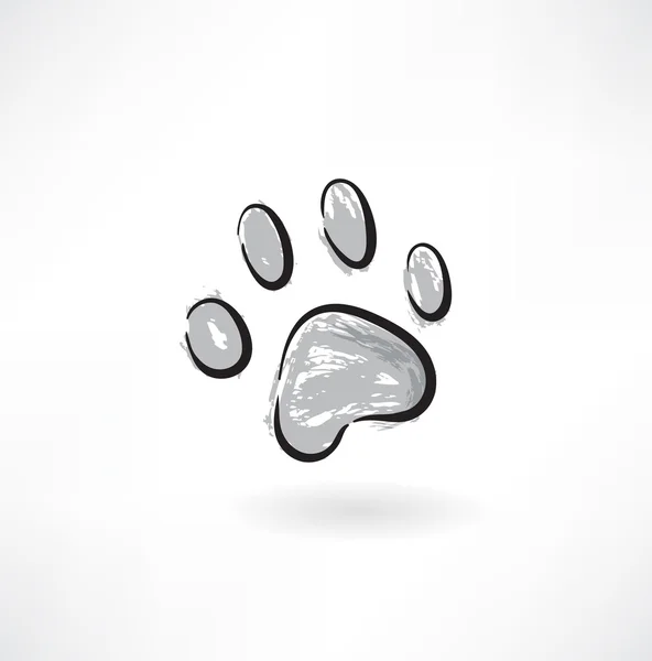 Dog track grunge icon — Stock Vector