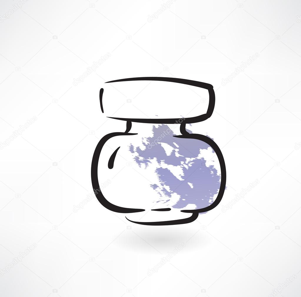 ink jar grunge icon