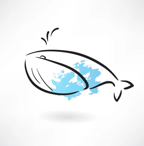 Icône baleine — Image vectorielle