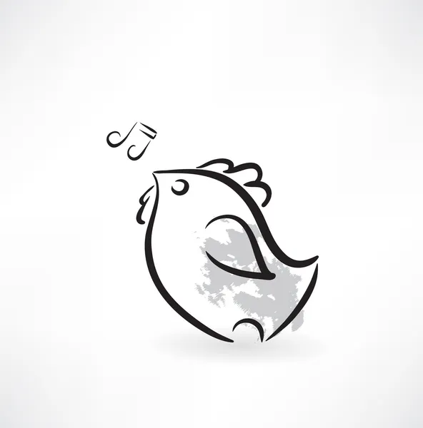 Icono de pollo de dibujos animados — Vector de stock