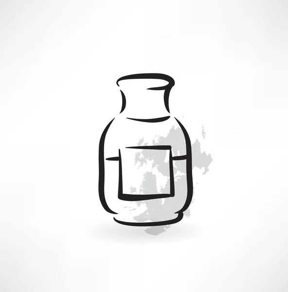 Jar of pills grunge icon — Stock Vector
