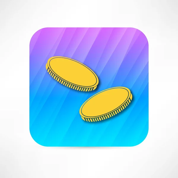 Icono de monedas — Vector de stock