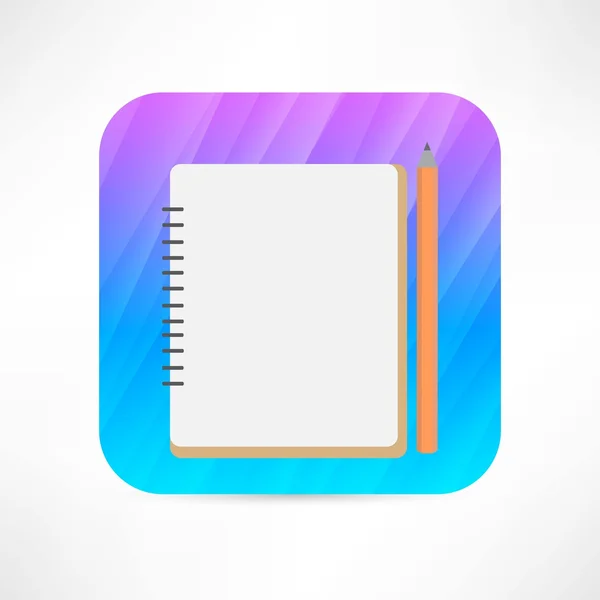 Icono del cuaderno — Vector de stock