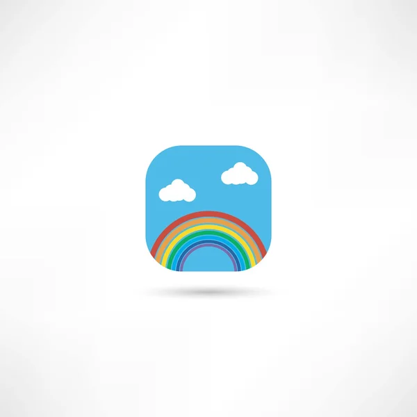 Icono arco iris — Vector de stock