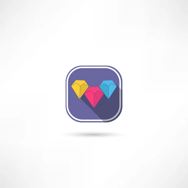 Icono de gemas — Vector de stock