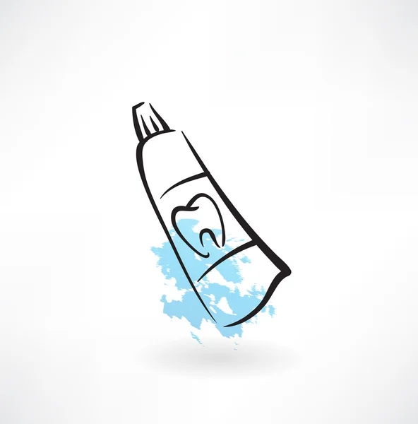 Toothpaste grunge icon — Stock Vector