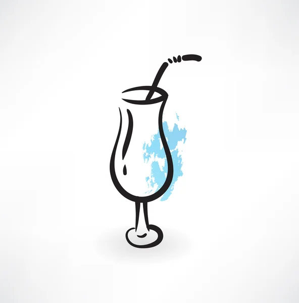 Coctail grunge pictogram — Stockvector