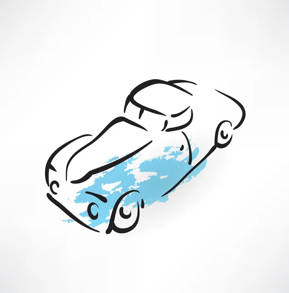 Icono de coche grunge — Vector de stock