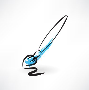 paint brush grunge icon clipart