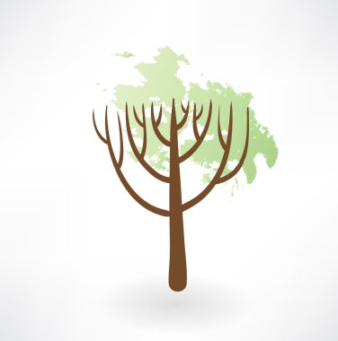 ağaç grunge simgesi