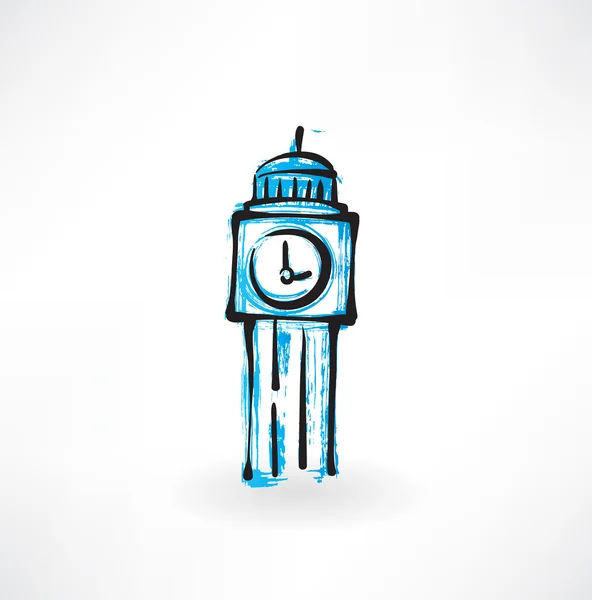 Big ben grunge icon — Stock Vector