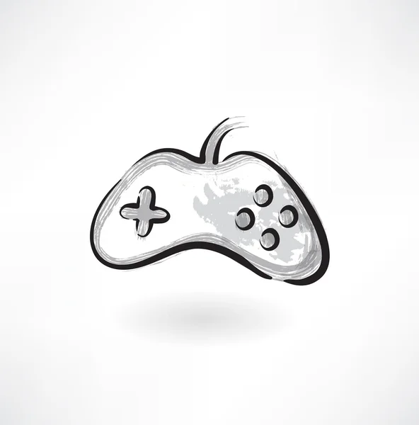 Gamepad grunge pictogram — Stockvector