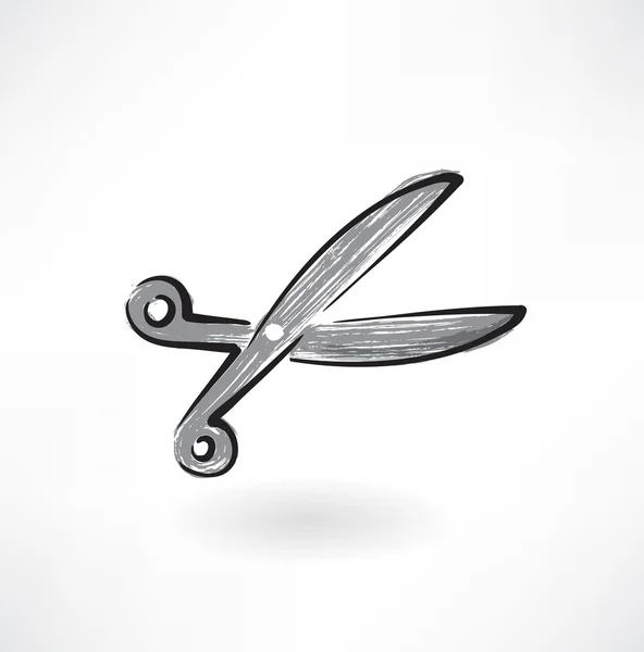 Scissors grunge icon — Stock Vector