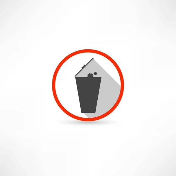 Icône de poubelle — Image vectorielle