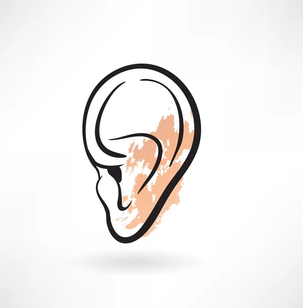 Icono del oído — Vector de stock