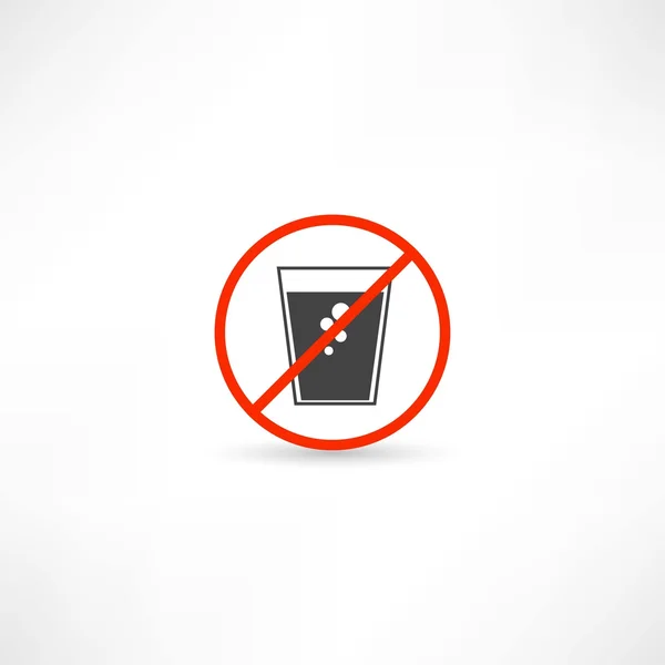 Sin icono de agua de soda — Vector de stock