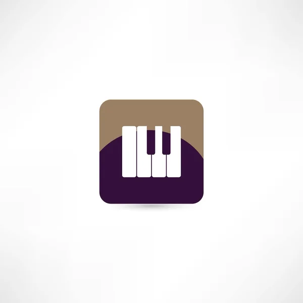 Piano keyboard-ikonen — Stock vektor