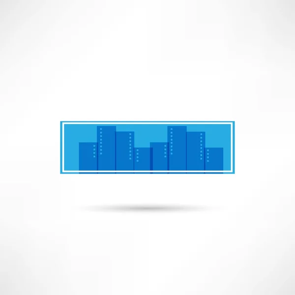 Big city icon — Stock Vector