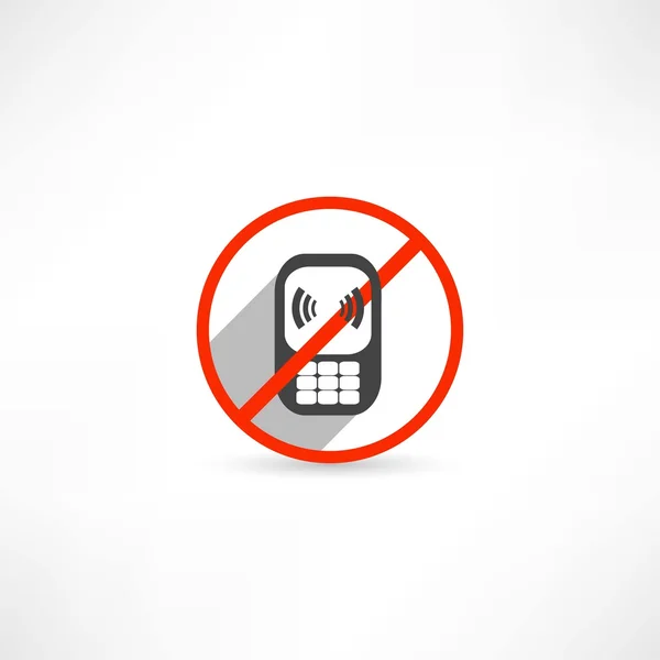 No mobile phone icon — Stock Vector