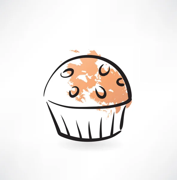 Muffin Grunge Ikone — Stockvektor