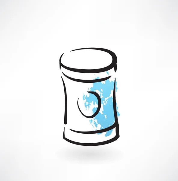 Ícono de grunge tincan — Vector de stock